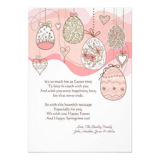 Easter Love Too Personalized Invitation (front side)