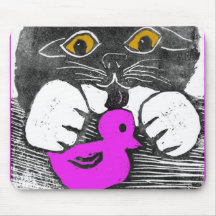 Easter Marshmallow Chick Tastes Good says Kitten Mouse Pad