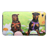 Easter - Min Pin - Zena and Gidget iPod Case-Mate Case