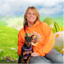 Easter - Min Pin - Zena and Gidget Photo Cut Outs