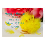EASTER - MOM & DAD - CHICKS GREETING CARD