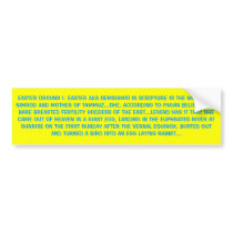 EASTER ORIGINS 1 bumper stickers