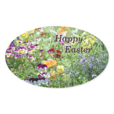 Easter Pansies sticker