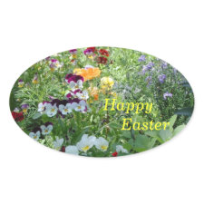 Easter Pansies sticker