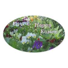 Easter Pansies sticker