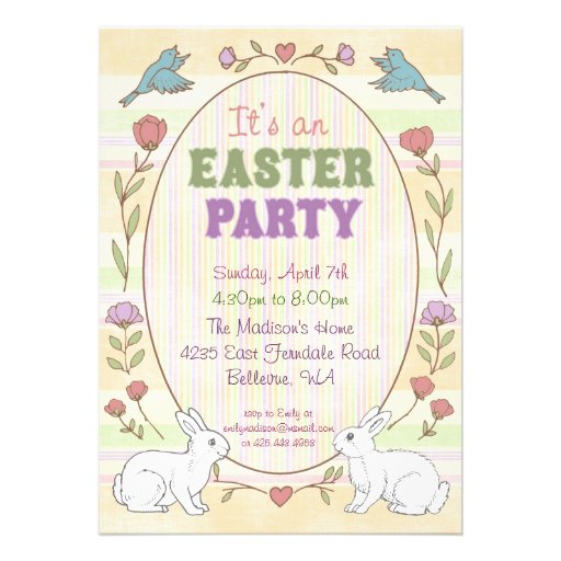 Easter Party Invitation (front side)