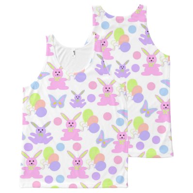 Easter Party Pattern All-Over Print Tank Top
