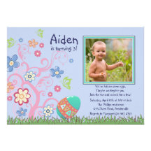 Easter Photo Birthday Party Invitation