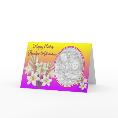 Easter photo card for Grandparents card