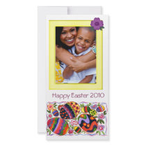Easter photocard photo card template