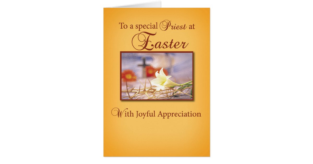 Easter Priest Appreciation Card Zazzle