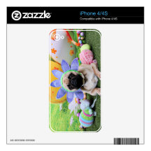 Easter - Pug - Louie Decals For The iPhone 4