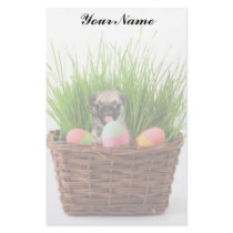 Easter pug puppy stationery