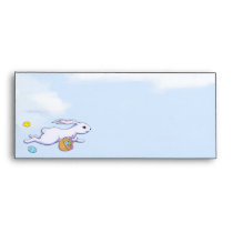Easter Rabbit Run #10 Letterhead Envelope envelopes