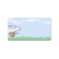 Easter Rabbit Run Address Label labels
