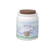 Easter Rabbit Run Candy Jar candy jars