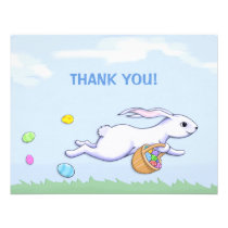 Easter Rabbit Run Easter Party Thank You Card invitations