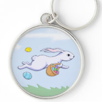 Easter Rabbit Run Keychain keychains