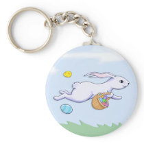 Easter Rabbit Run Keychain keychains