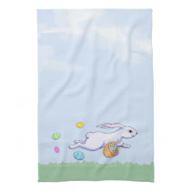 Easter Rabbit Run Kitchen Towel kitchen towels