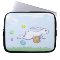 Easter Rabbit Run Laptop Sleeve laptop sleeves
