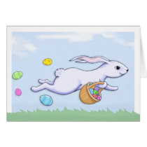 Easter Rabbit Run Note Card cards