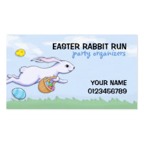 Easter Rabbit Run Party Organizer Business Card business cards
