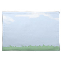Easter Rabbit Run plain matching Placemat placemats