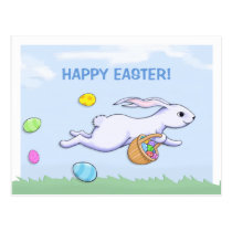 Easter Rabbit Run Postcard postcards
