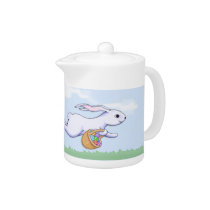 Easter Rabbit Run Teapot teapots