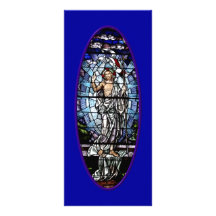 Easter: Resurrection of Christ stained glass Rack Card Design