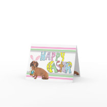 Easter Smooth Dachshund Greeting Cards