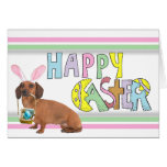 Easter Smooth Dachshund Greeting Cards