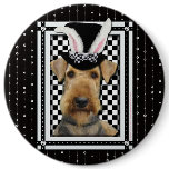 Easter - Some Bunny Loves You - Airedale Pinback Buttons