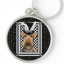 Easter - Some Bunny Loves You - Airedale Keychain