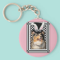 Easter - Some Bunny Loves You  Australian Shepherd keychains