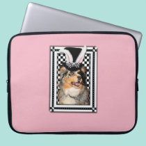 Easter - Some Bunny Loves You  Australian Shepherd laptop sleeves