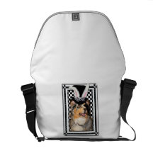 Easter - Some Bunny Loves You  Australian Shepherd Messenger Bag