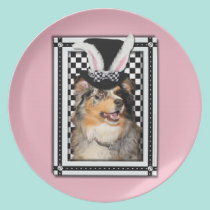 Easter - Some Bunny Loves You  Australian Shepherd plates