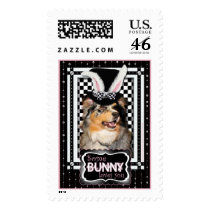 Easter - Some Bunny Loves You  Australian Shepherd Postage Stamp