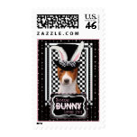 Easter - Some Bunny Loves You - Basenji Postage Stamp