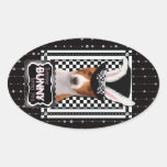 Easter - Some Bunny Loves You - Basenji Oval Stickers