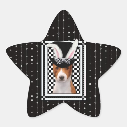 Easter - Some Bunny Loves You - Basenji Stickers