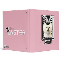 Easter - Some Bunny Loves You - Bichon Frise Vinyl Binder