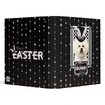 Easter - Some Bunny Loves You - Bichon Frise 3 Ring Binders
