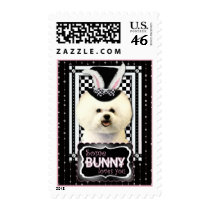 Easter - Some Bunny Loves You - Bichon Frise Postage Stamps
