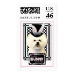 Easter - Some Bunny Loves You - Bichon Frise Postage Stamp