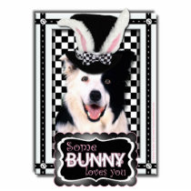 Easter - Some Bunny Loves You - Border Collie Photo Sculpture