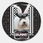 Easter - Some Bunny Loves You - Coton de Tulear Round Stickers