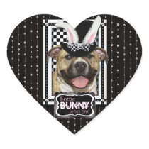 Easter - Some Bunny Loves You - Pitbull Heart Stickers